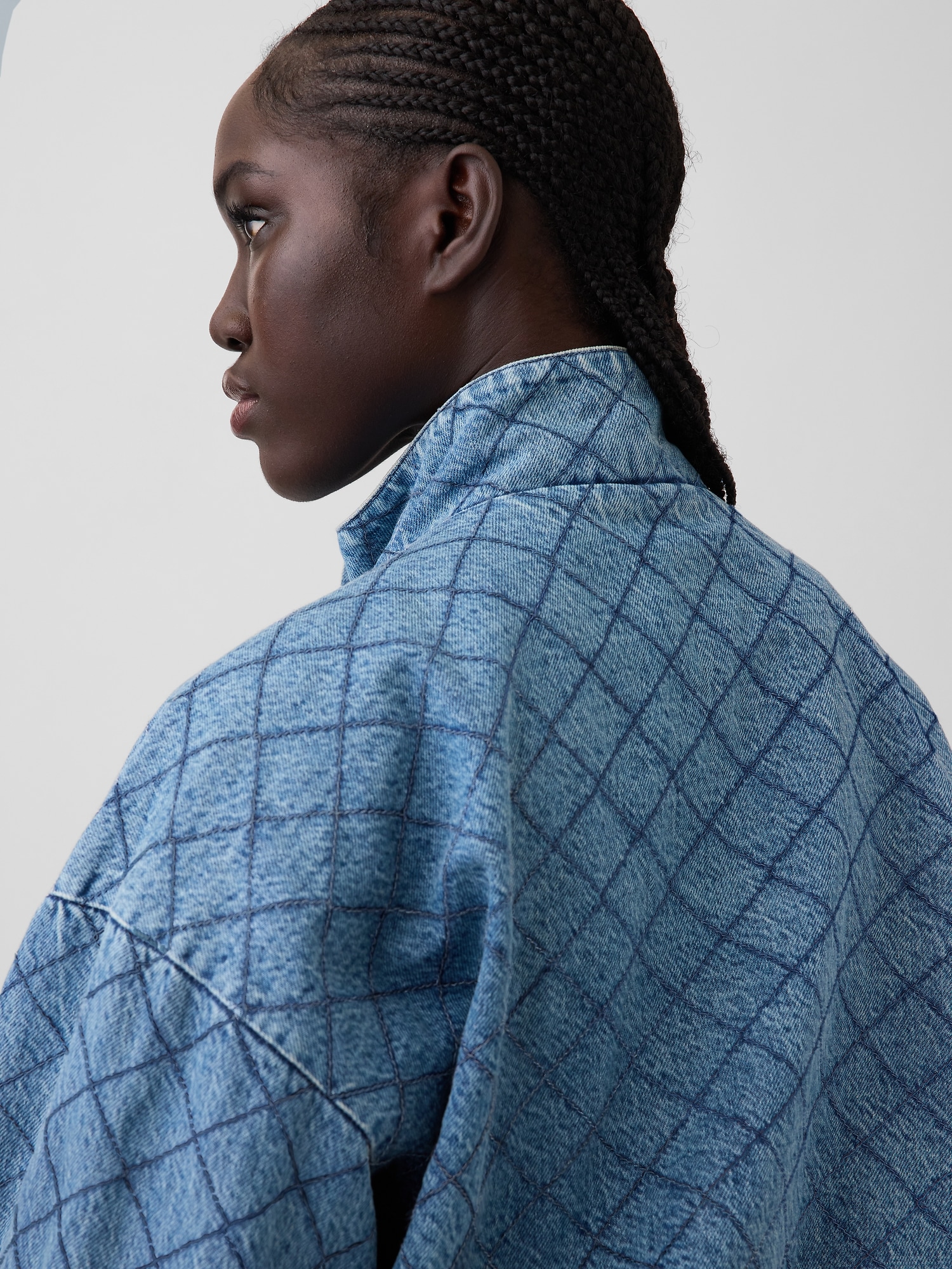 Gap × HFR Stitched Denim Bomber Jacket by LaTouché