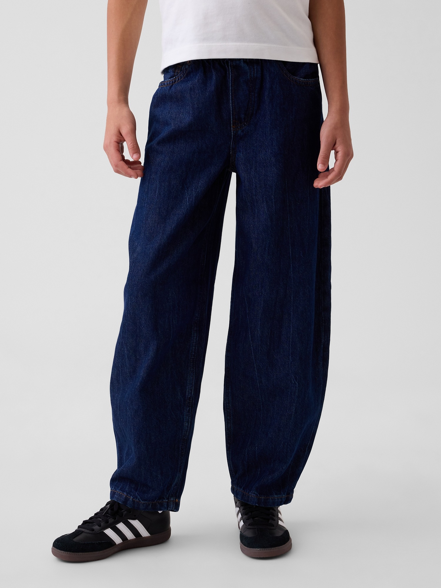 Детские джинсы Gap Easy Baggy Taper, цвет: Тёмная варка — фото 3
