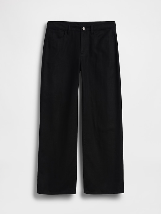 Image number 5 showing, Linen-Cotton Wide-Leg Pants