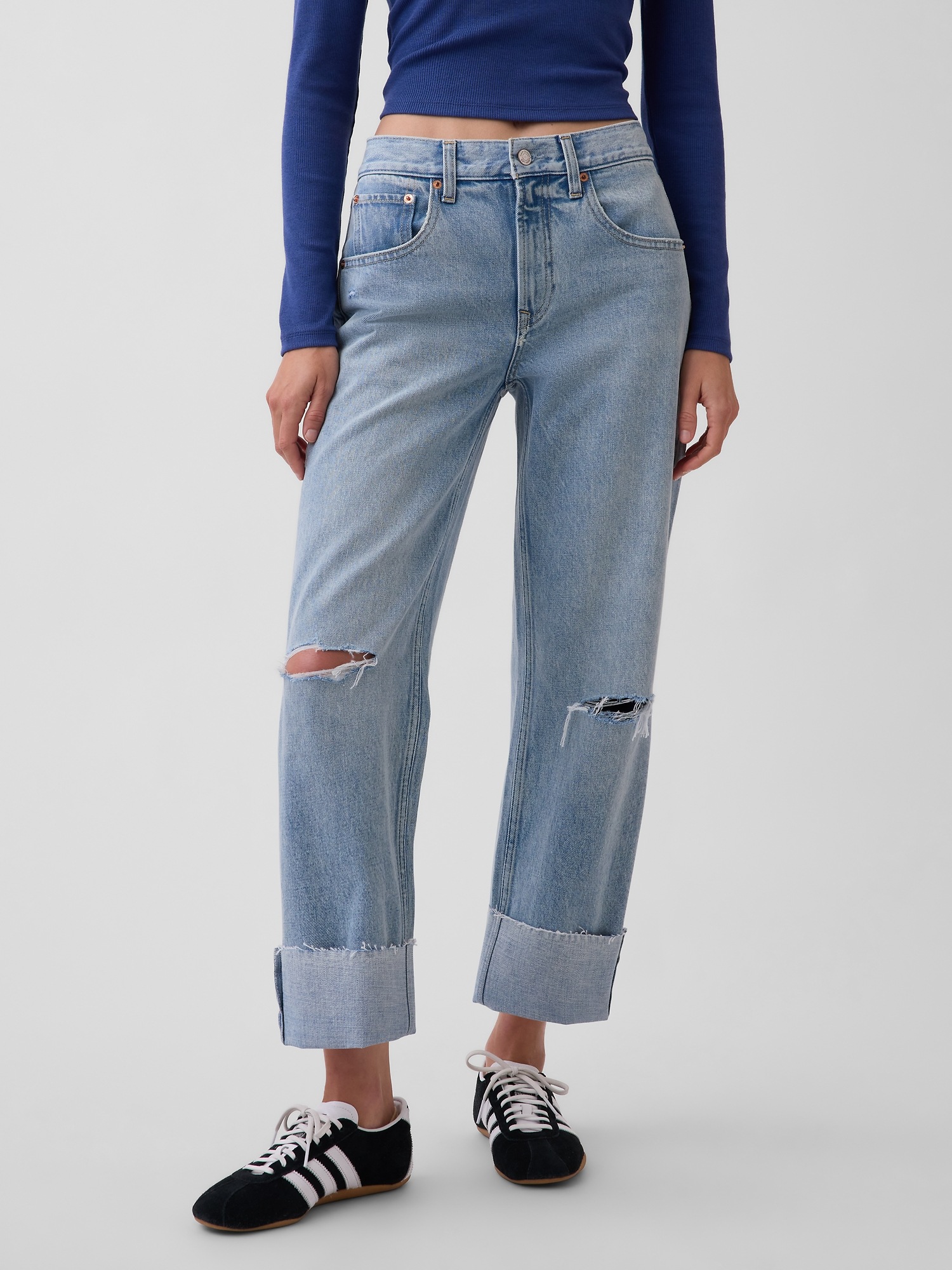 Женские джинсы Gap Low Slung Relaxed Crop Jeans — фото 2