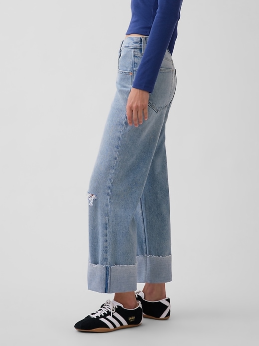Image number 3 showing, Low Slung Relaxed Crop Jeans