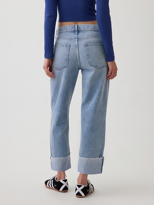 Image number 4 showing, Low Slung Relaxed Crop Jeans