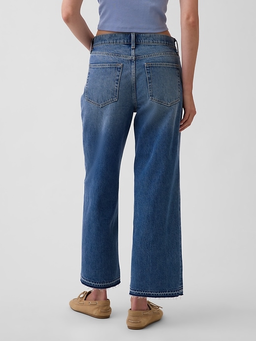 Image number 4 showing, Low Slung Relaxed Crop Jeans