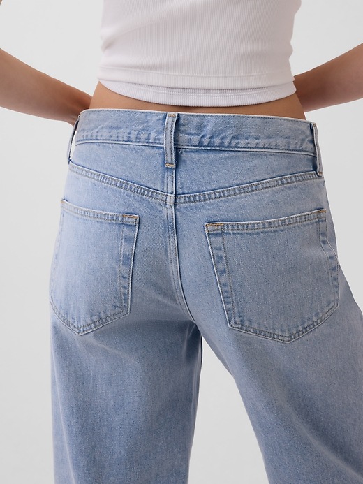 Image number 6 showing, Low Slung Relaxed Crop Jeans