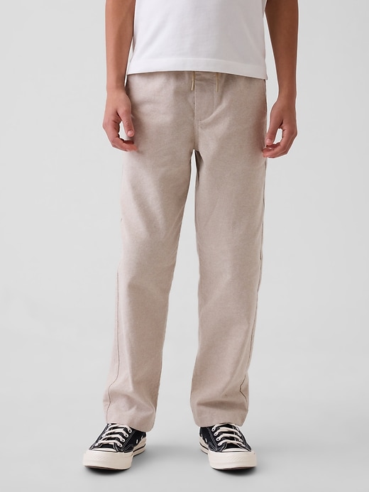 Image number 3 showing, Kids Linen-Cotton Relaxed Easy Pants