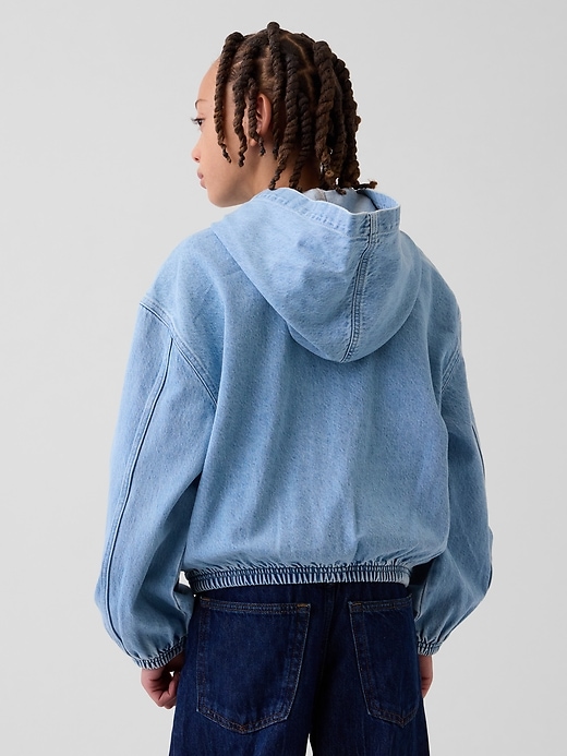 Image number 3 showing, Kids Denim Relaxed Hooded Jacket