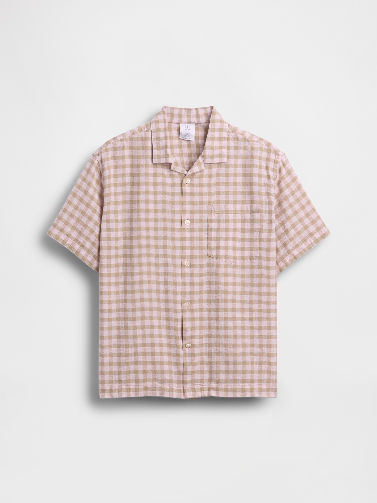 Детские рубашки Gap Kids Linen-Cotton Relaxed Vacay Shirt — фото 2