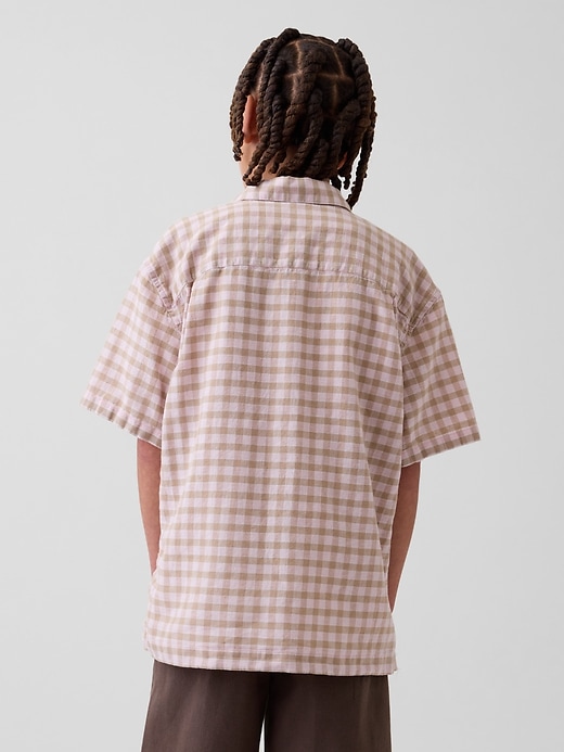 Image number 3 showing, Kids Linen-Cotton Relaxed Vacay Shirt
