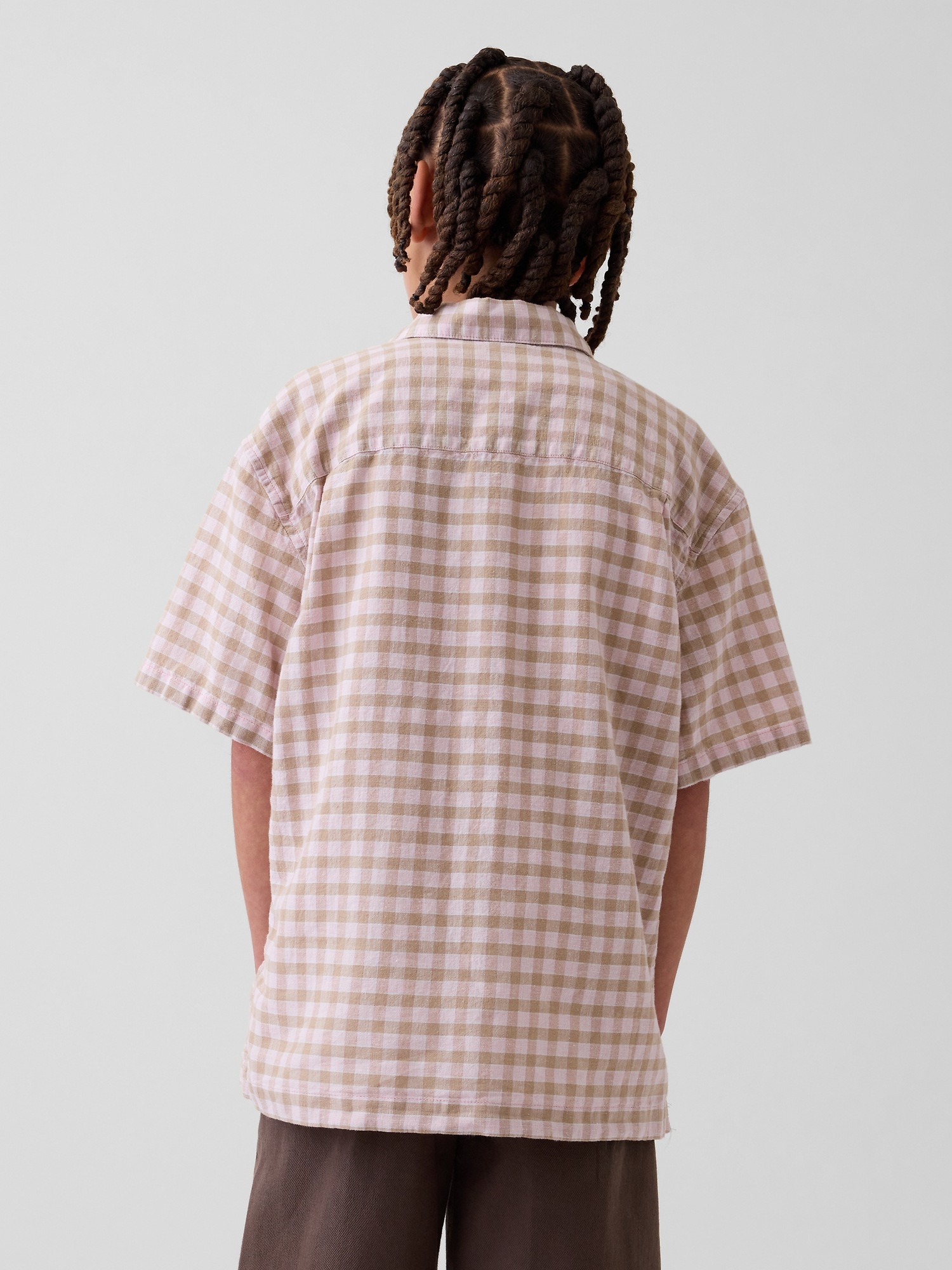 Детские рубашки Gap Kids Linen-Cotton Relaxed Vacay Shirt — фото 3