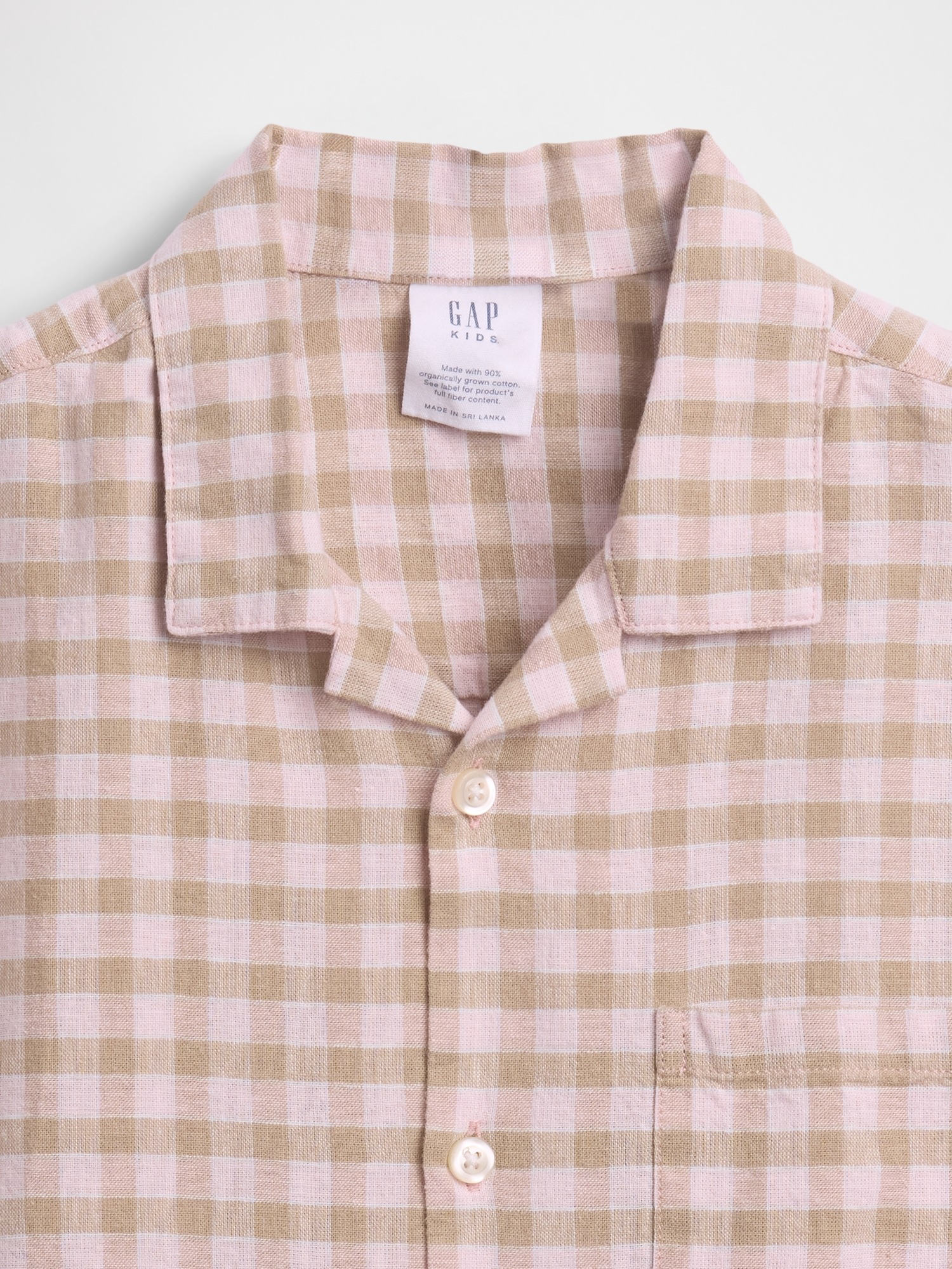 Детские рубашки Gap Kids Linen-Cotton Relaxed Vacay Shirt — фото 4