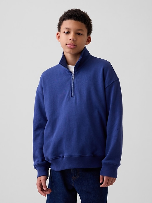 Image number 1 showing, Kids VintageSoft Terry Relaxed Half-Zip Pullover
