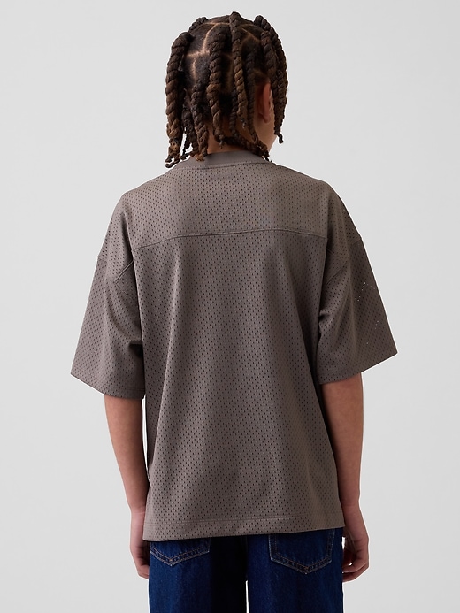 Image number 3 showing, Kids Mesh Oversized Graphic Jersey T-Shirt