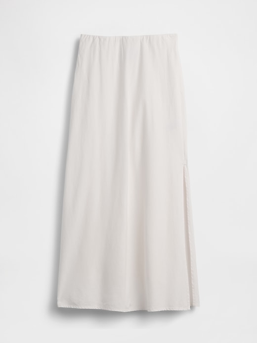 Image number 5 showing, Linen-Blend Maxi Slip Skirt