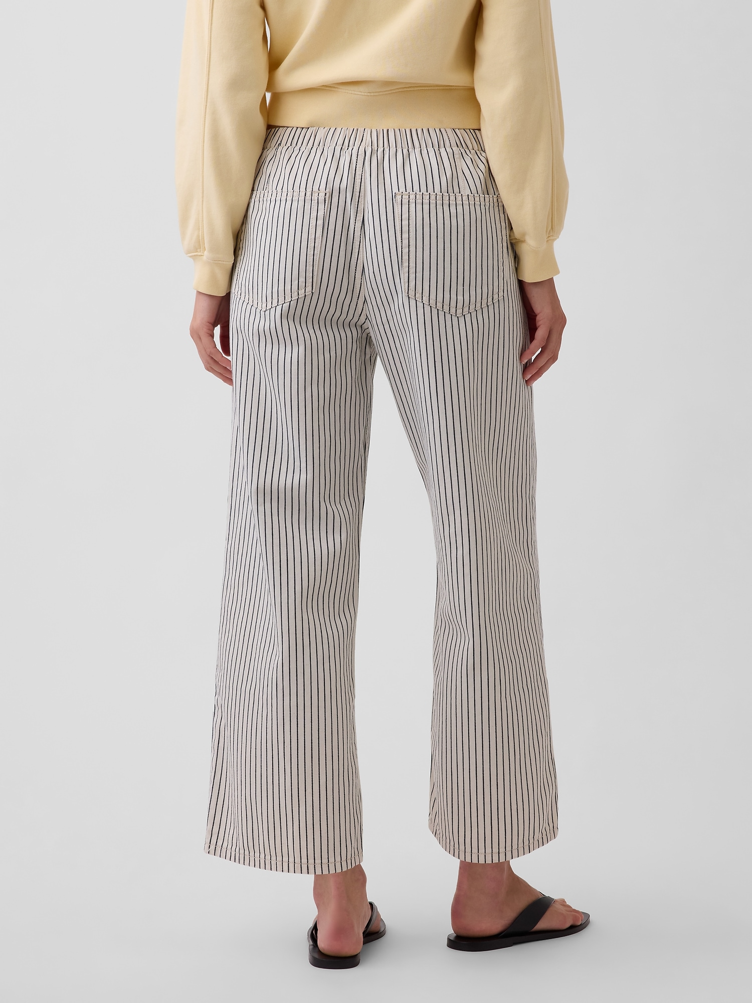 Low Rise '90s Loose Easy Crop Stripe Jeans