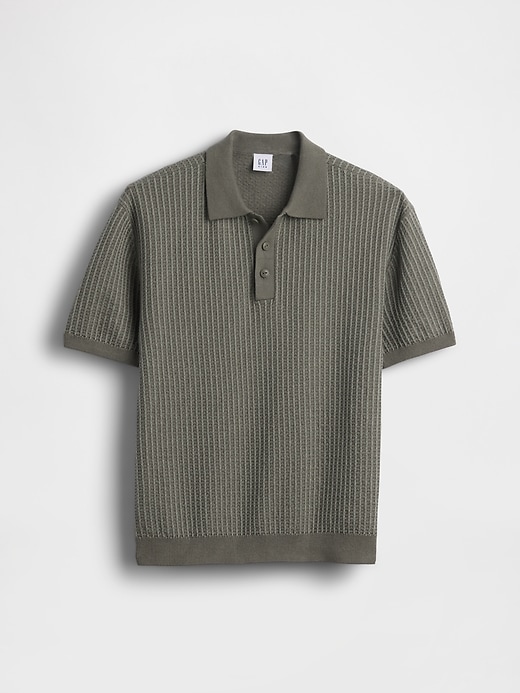 Image number 2 showing, Kids Textured Polo Sweater Shirt