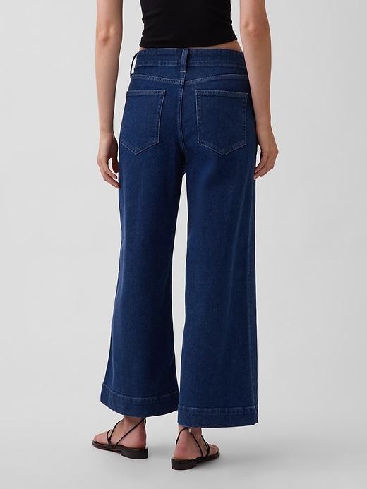 Image number 4 showing, High Rise Stride Wide-Leg Ankle Sailor Jeans