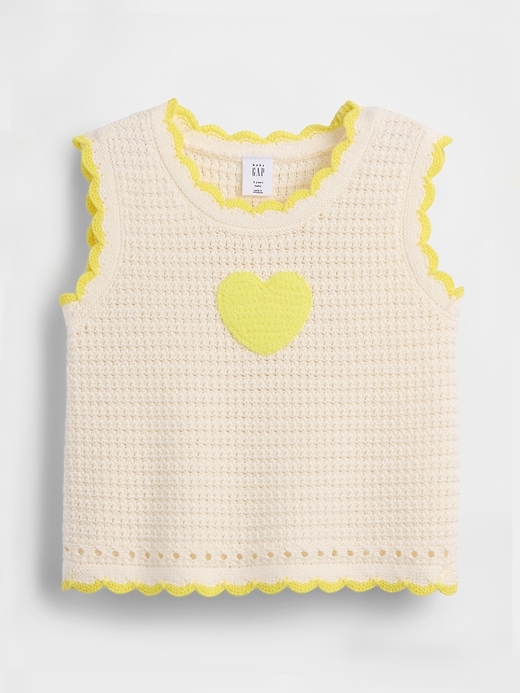 Image number 1 showing, Baby & Toddler Crochet Heart Sweater Tank