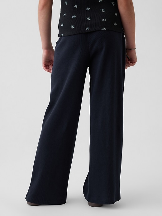 Image number 4 showing, Kids Waffle Relaxed Easy Wide-Leg Pants