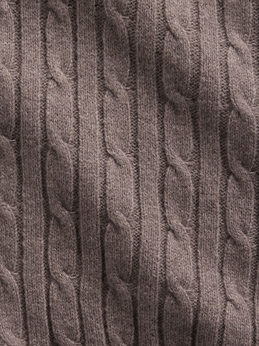 Image number 4 showing, CashSoft Relaxed Cable-Knit Hoodie