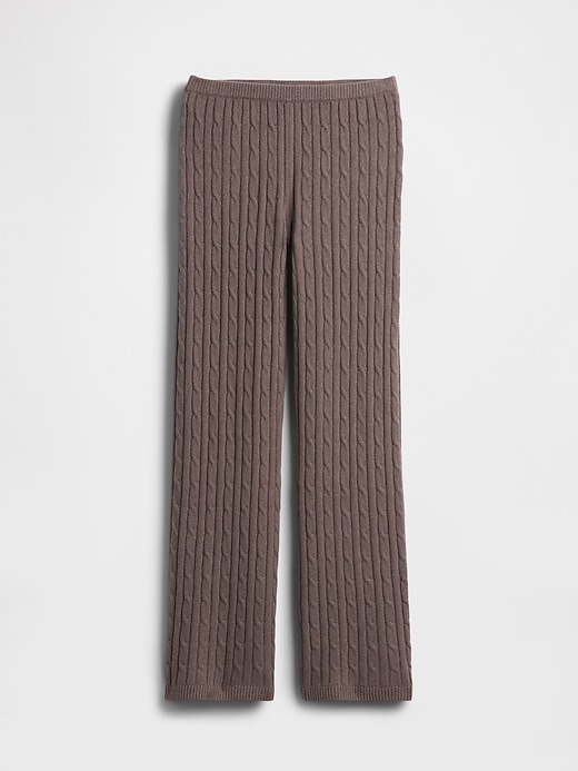 Image number 6 showing, CashSoft Cable-Knit Sweater Pants
