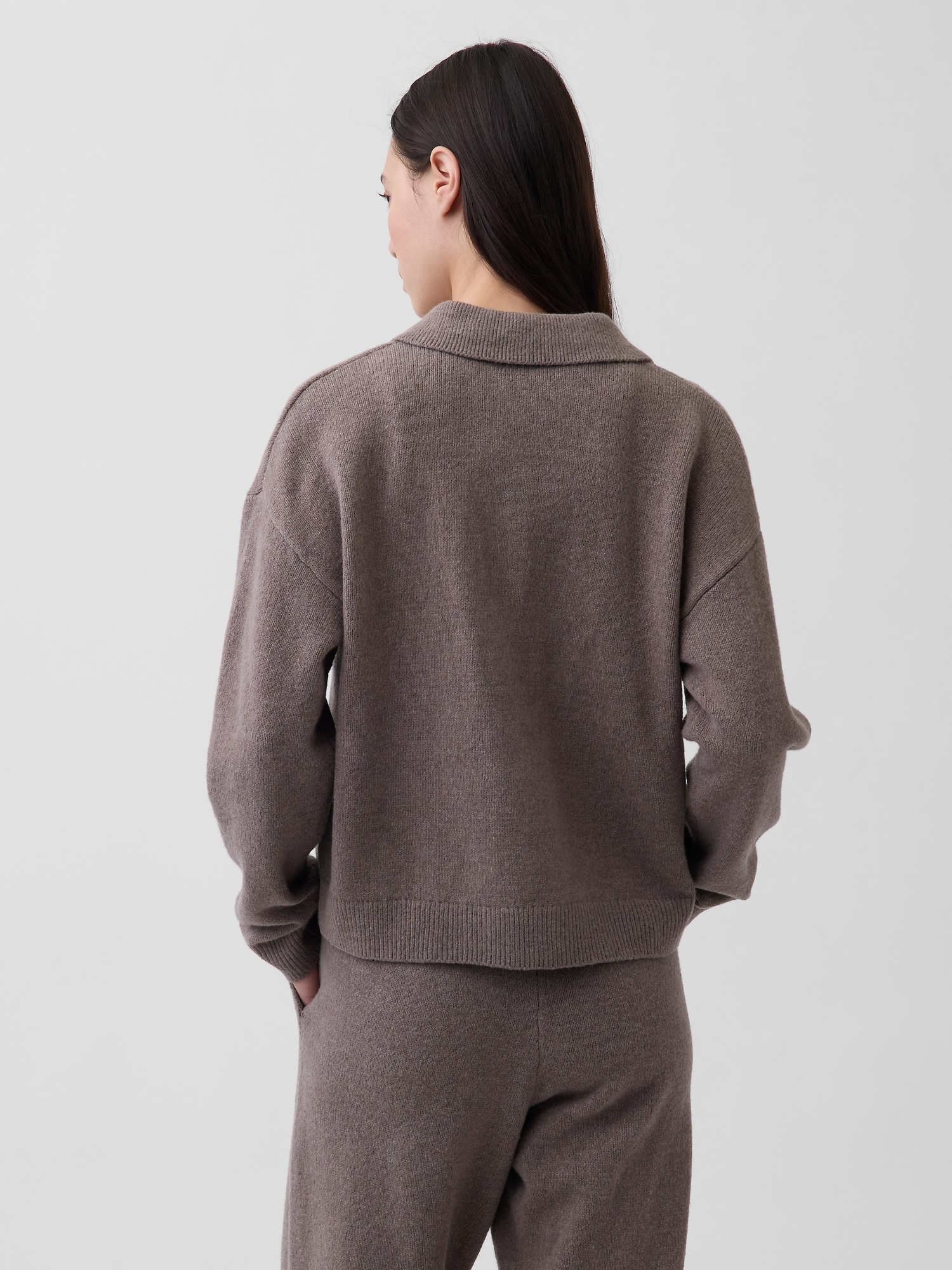 CashSoft Relaxed Polo Sweater