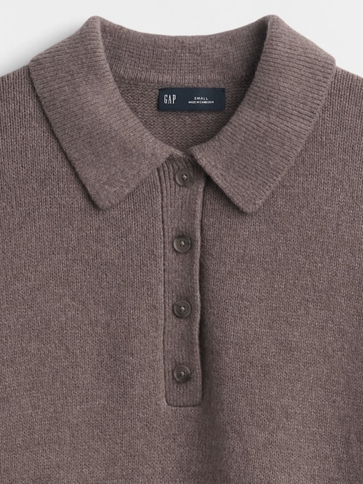 Image number 4 showing, CashSoft Relaxed Polo Sweater