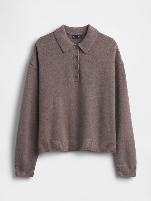 Image number 6 showing, CashSoft Relaxed Polo Sweater