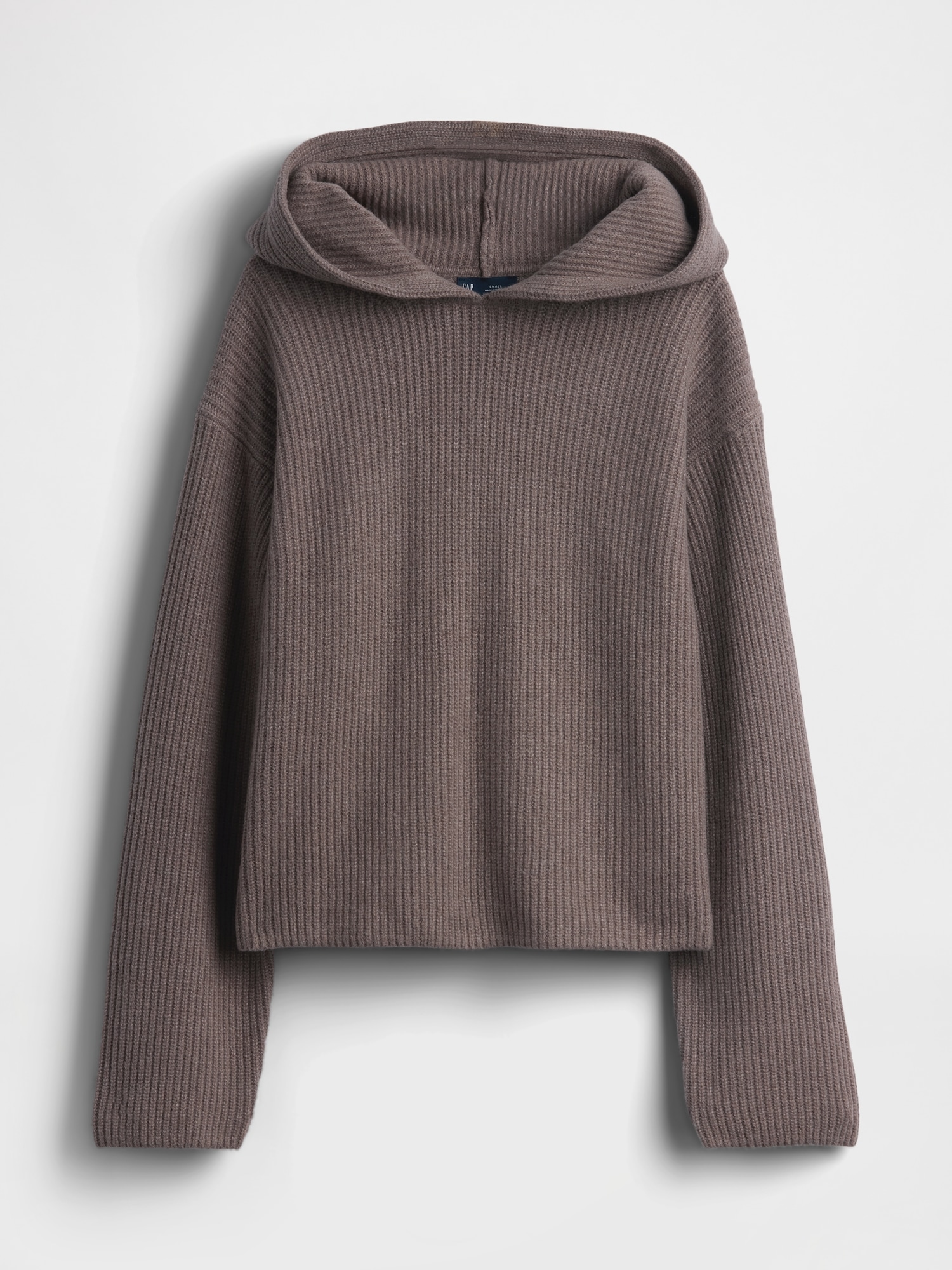 CashSoft Oversized Shaker-Stitch Hoodie