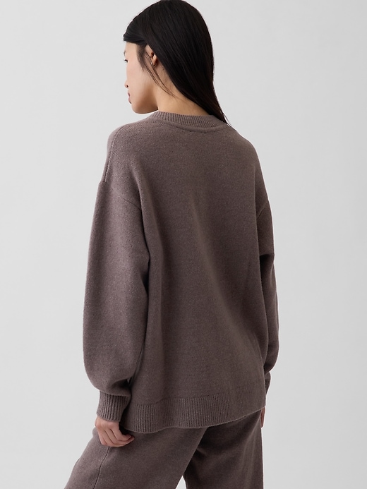 Image number 3 showing, CashSoft Oversized V-Neck Tunic Sweater