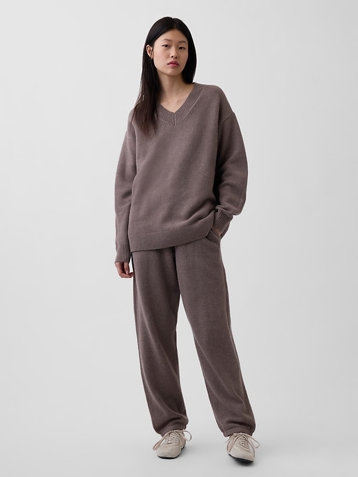 Image number 5 showing, CashSoft Oversized V-Neck Tunic Sweater