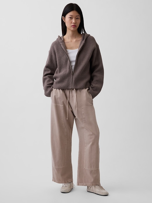 Image number 2 showing, CashSoft Oversized Shaker-Stitch Zip Hoodie