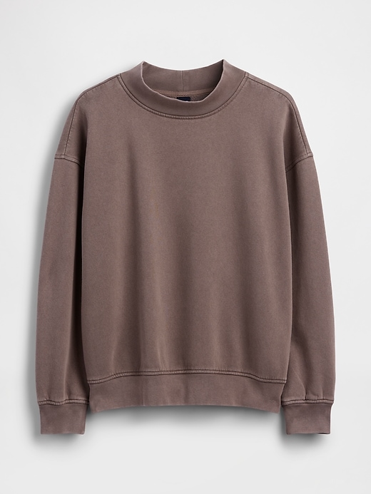 Image number 5 showing, VintageSoft Oversized Mockneck Tunic Sweatshirt