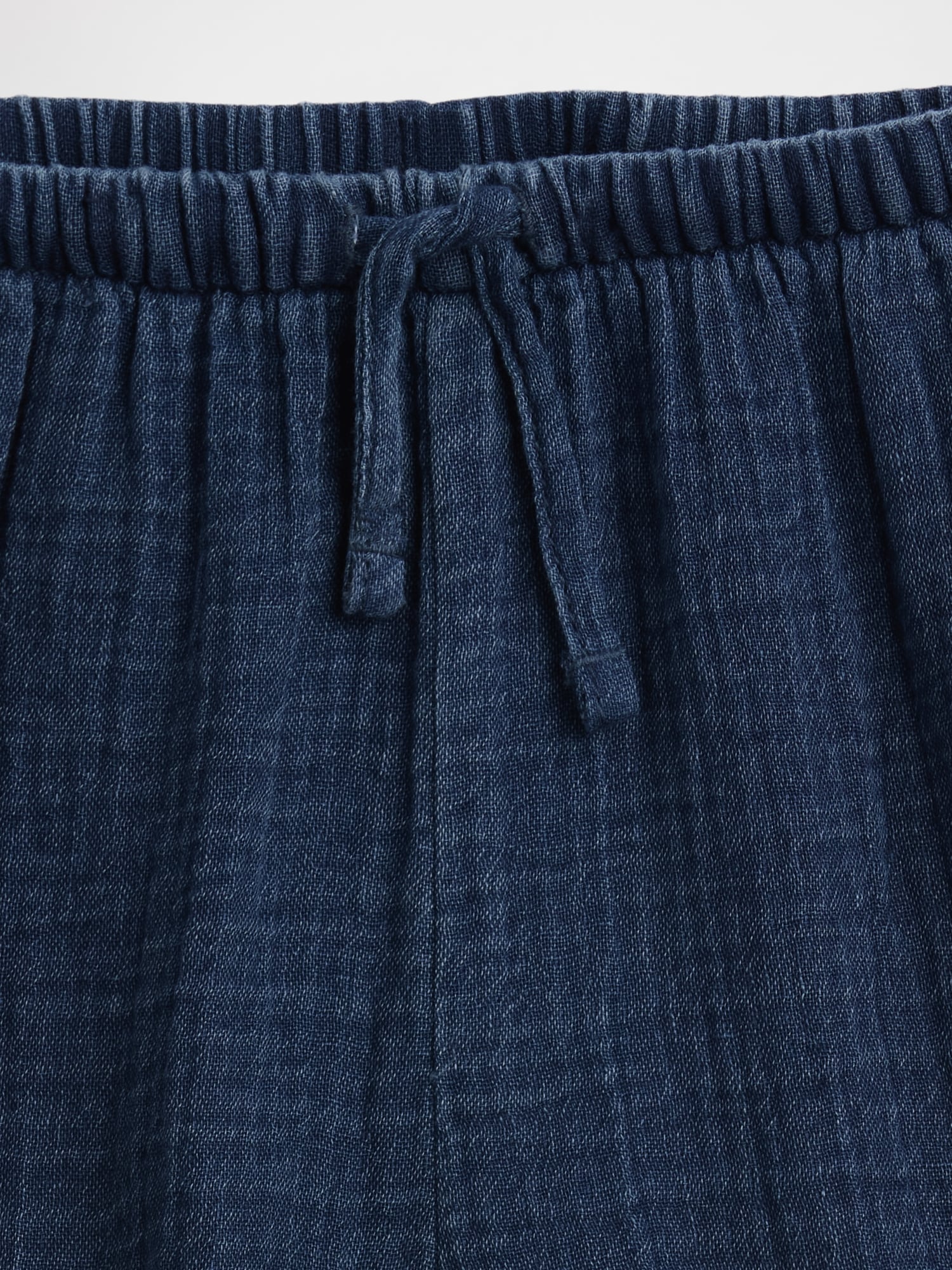 Kids Cotton Gauze Denim Easy Ruffle Shorts