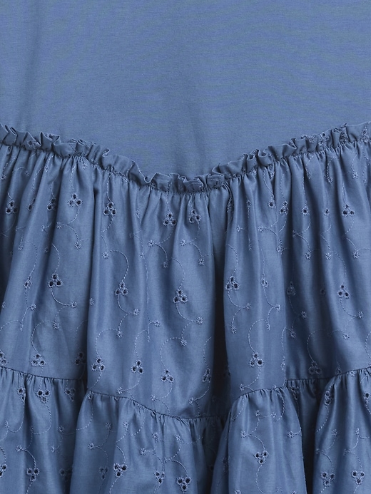 Image number 4 showing, Kids Mixed Media Tiered Tank Dress