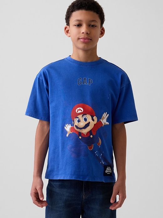 Image number 1 showing, Kids Super Mario Relaxed Graphic T-Shirt