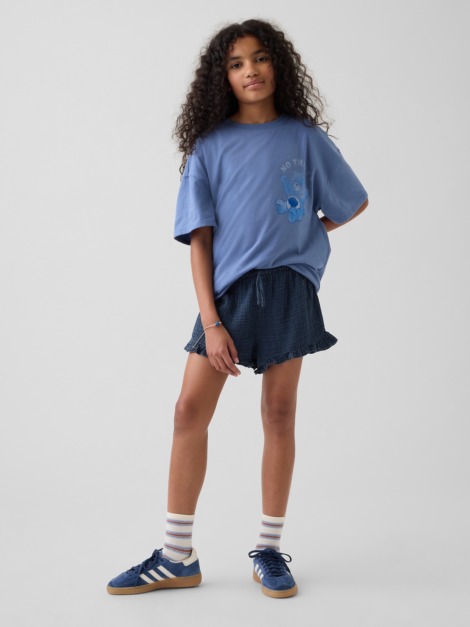 Детские шорты Gap Kids Cotton Gauze Denim Easy Ruffle Shorts