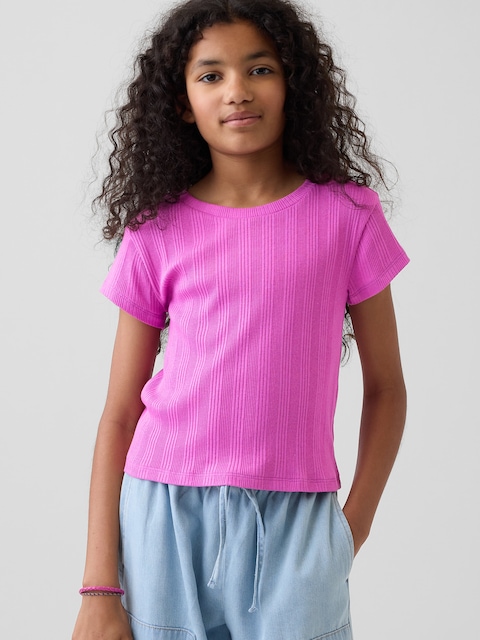 Kids Variegated Rib Fitted T-Shirt