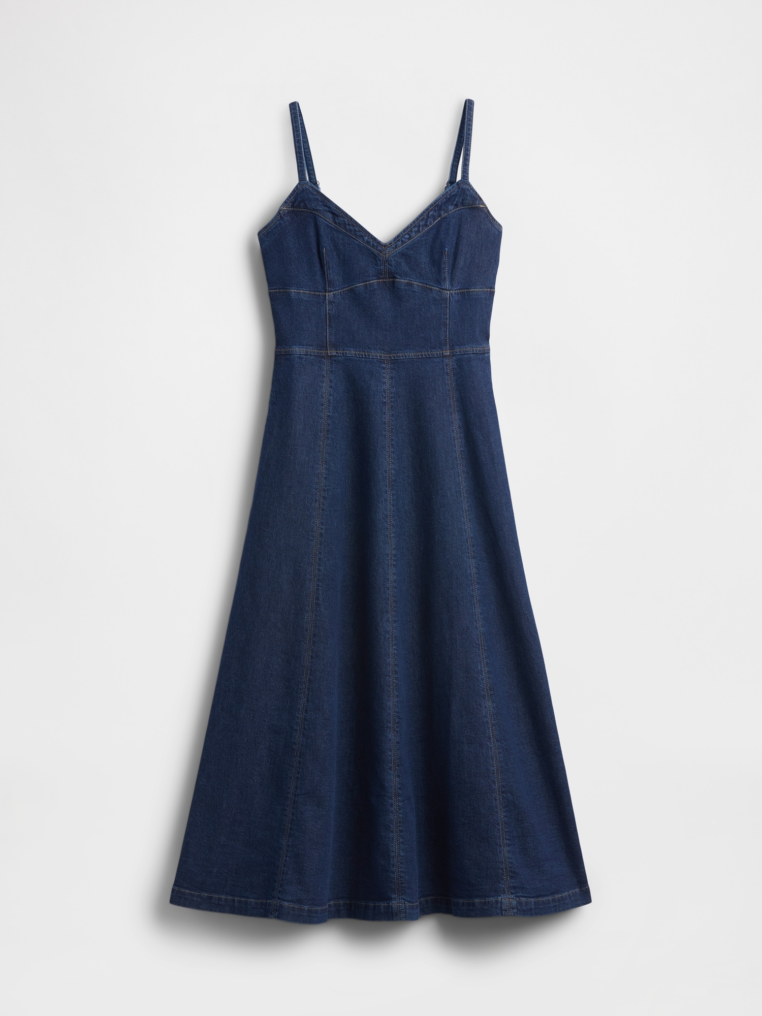 green emerald velvet dress Denim Blue Corset Midi Dress – Montsand main image 1