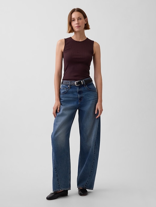 Image number 2 showing, Pointelle Shell Tank Top