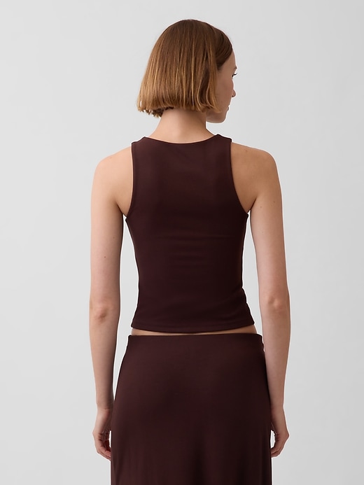 Image number 3 showing, Crop Halter Tank Top