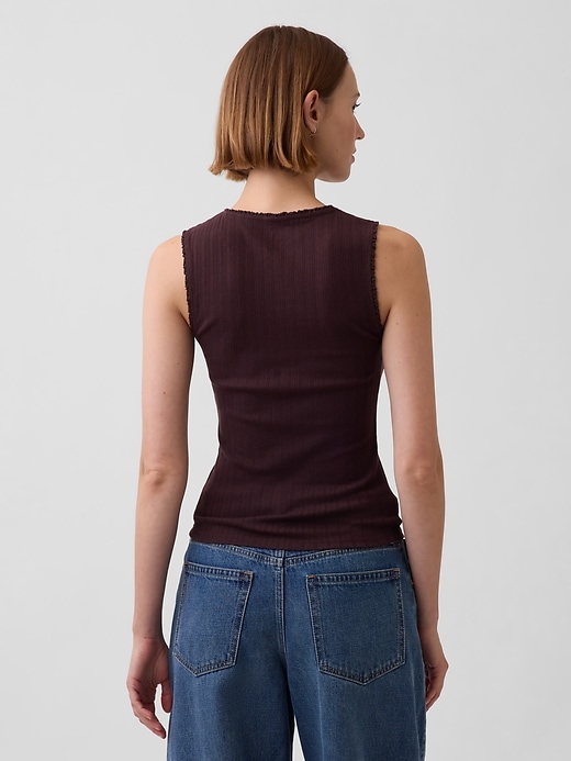 Image number 3 showing, Pointelle Shell Tank Top
