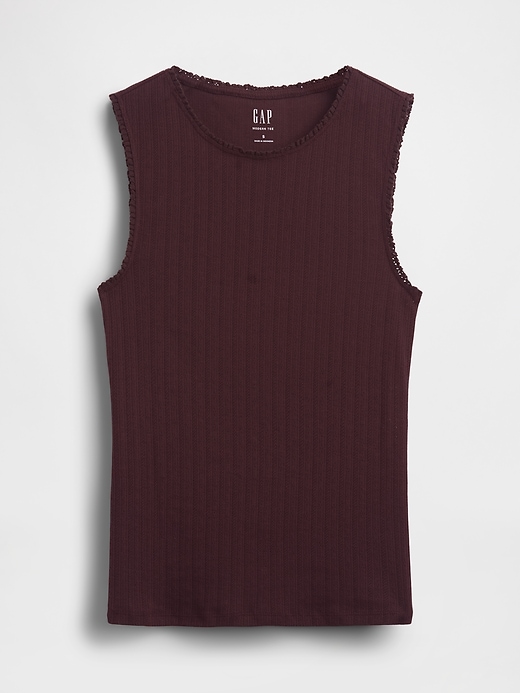 Image number 4 showing, Pointelle Shell Tank Top
