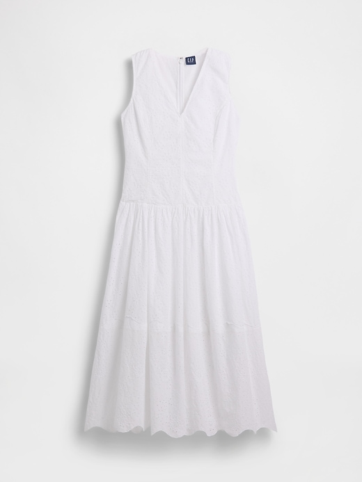 Image number 5 showing, Eyelet Drop-Waist Maxi Dress
