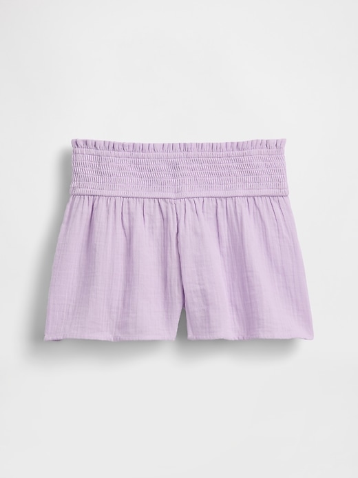 Image number 2 showing, Kids Cotton Gauze Butterfly-Hem Shorts