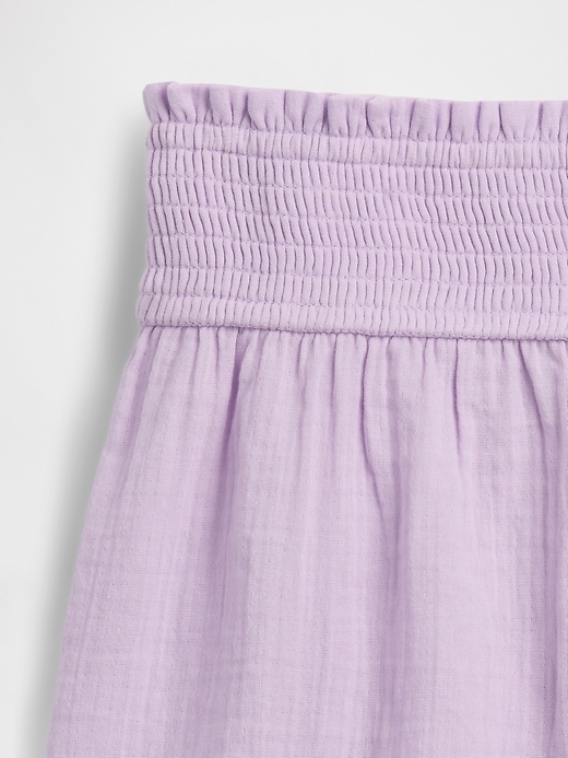 Image number 5 showing, Kids Cotton Gauze Butterfly-Hem Shorts