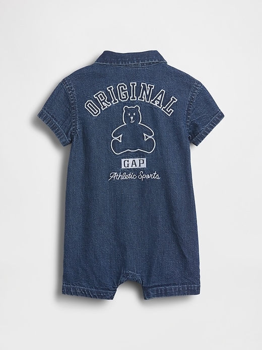 Image number 2 showing, Baby Denim Gap Logo Shorty One-Piece