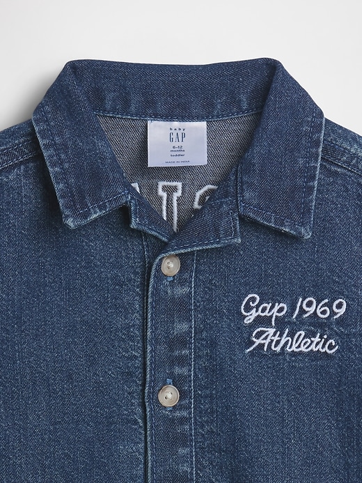 Image number 3 showing, Baby Denim Gap Logo Shorty One-Piece