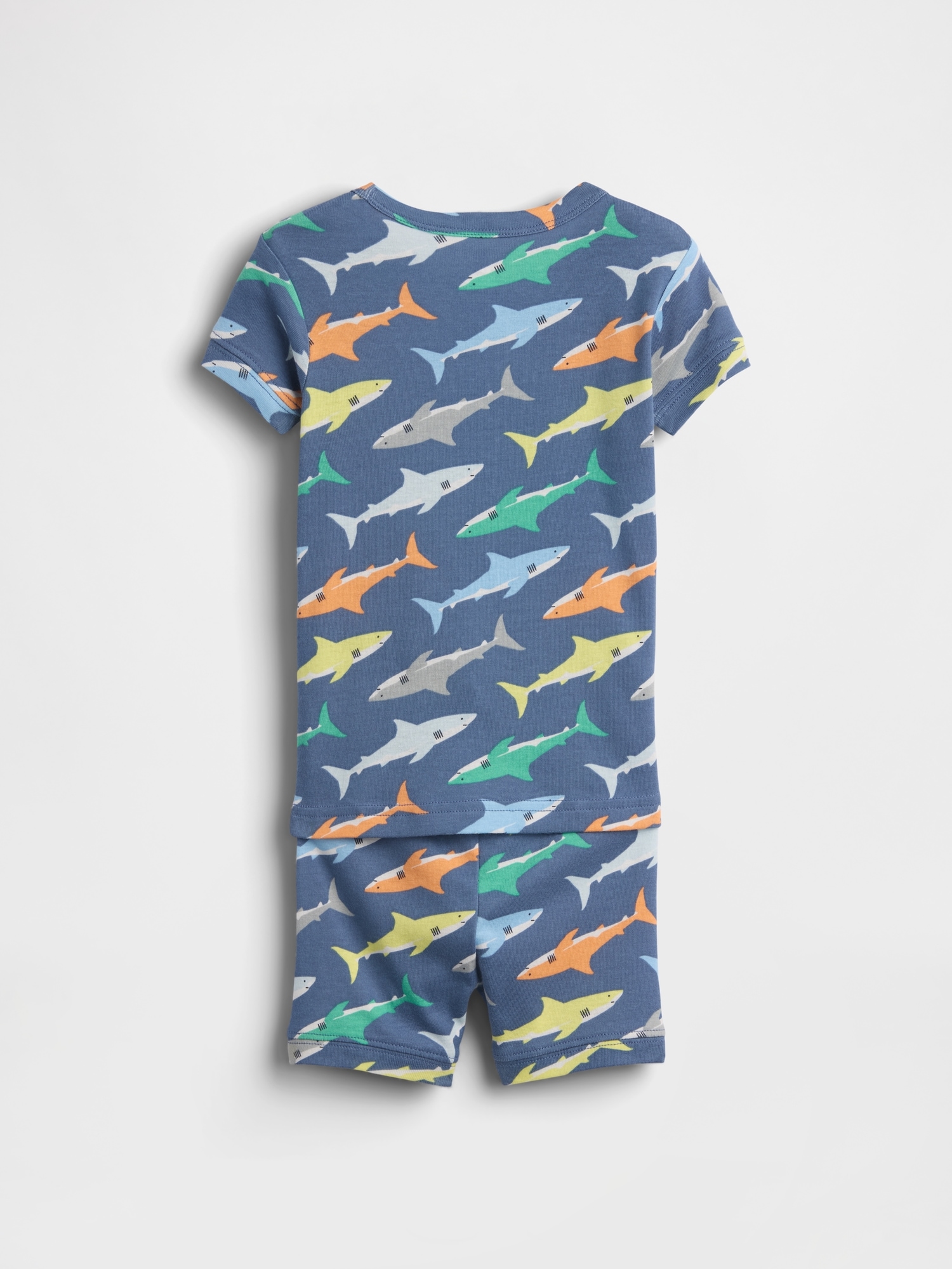 Baby & Toddler Organic Brushed Cotton Shark PJ Short Set