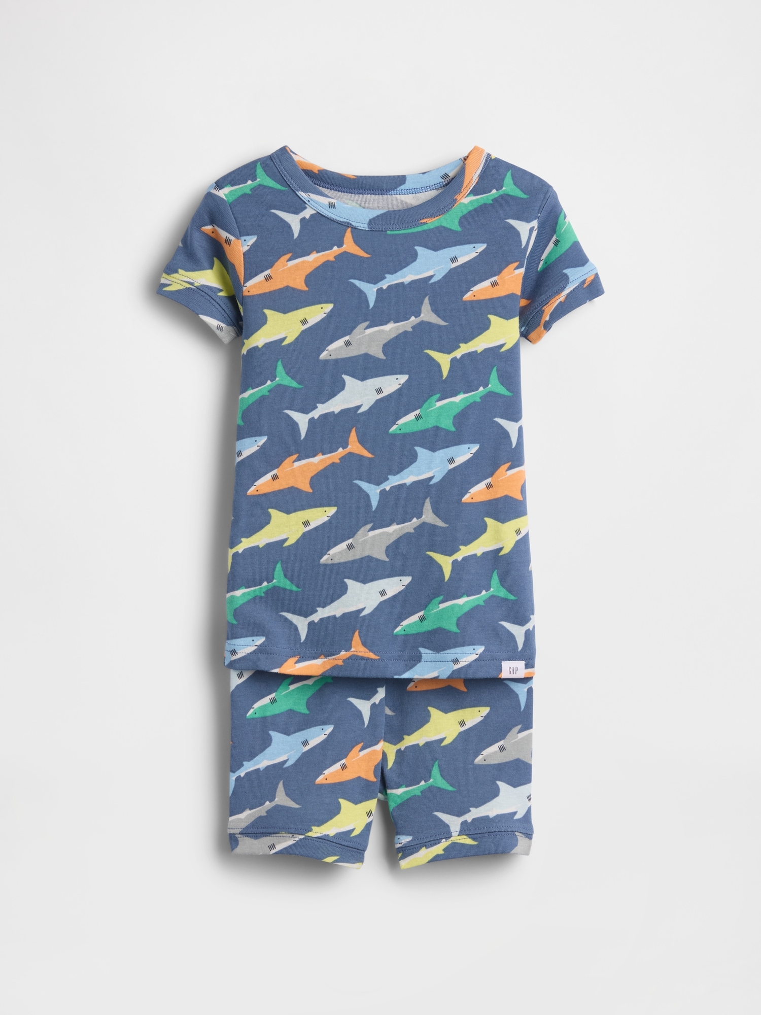 Baby & Toddler Organic Brushed Cotton Shark PJ Short Set