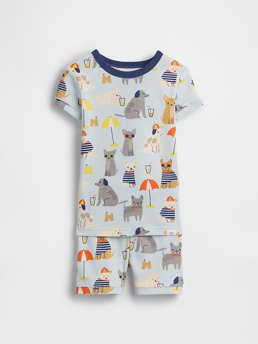 Image number 1 showing, Baby & Toddler Organic Brushed Cotton Beach Dogs PJ Short Set